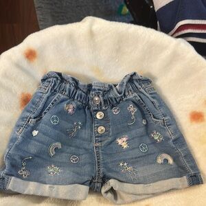 Wonder Nation Blue Denim Shorts Elastic Waist
